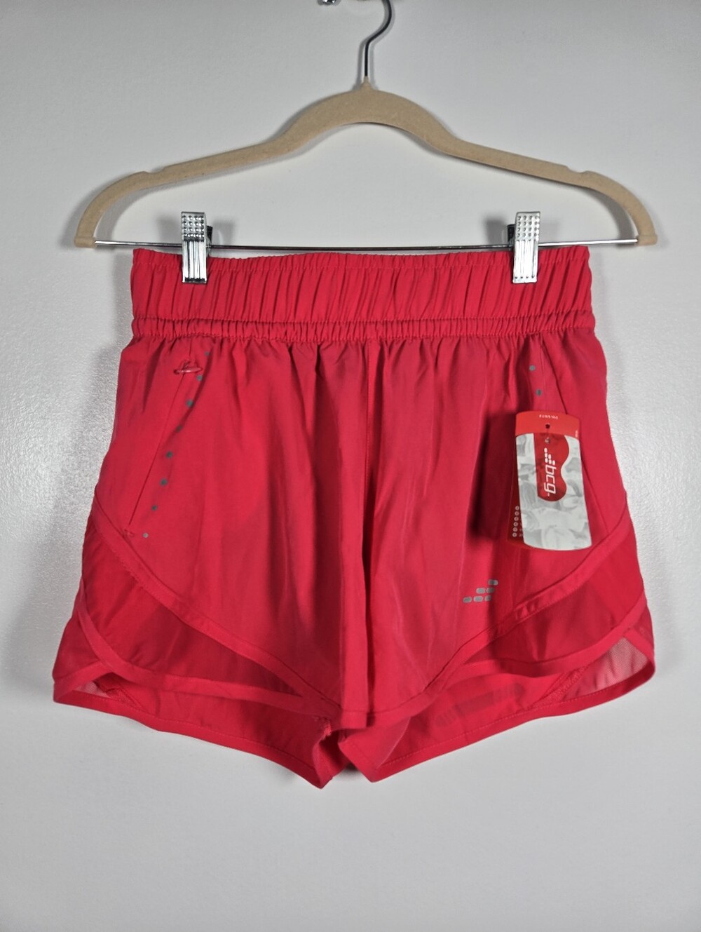 NEW BCG Pink Athletic Running Shorts Built In Panty Womens Size Small